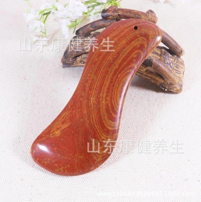 经络保健新选择 正品泗滨富贵红砭石S形刮痧板的智慧运用